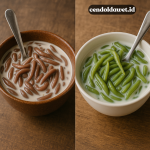 cendol dawet coklat vs matcha