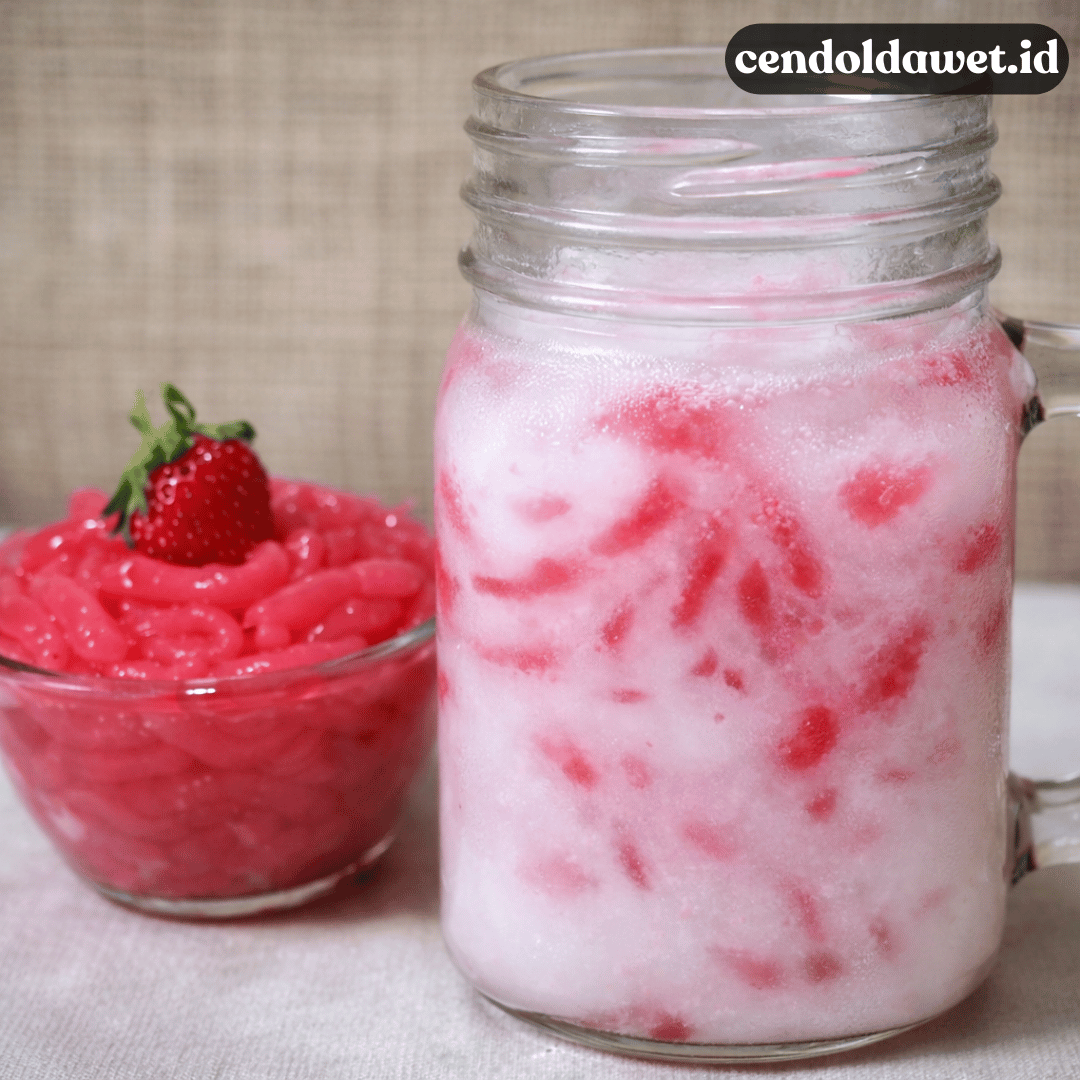 Resep Cendol Dawet Stroberi Segar, Manis Asam Bikin Nagih