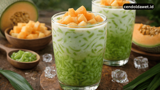 Cendol Dawet Melon Segar dengan Aroma Wangi
