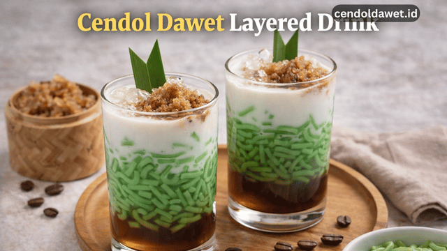 Cendol Dawet Layered Drink Aesthetic, Segar Viral