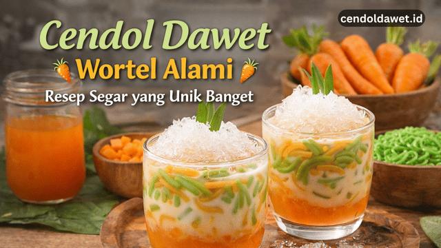 Cendol Dawet Wortel Alami, Resep Segar yang Unik Banget