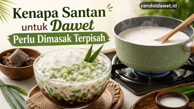 Kenapa Santan untuk Dawet Perlu Dimasak Terpisah