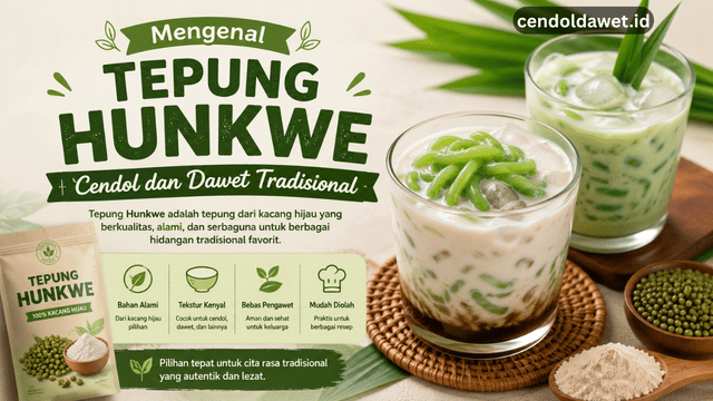 Mengenal Tepung Hunkwe Cendol dan Dawet Tradisional